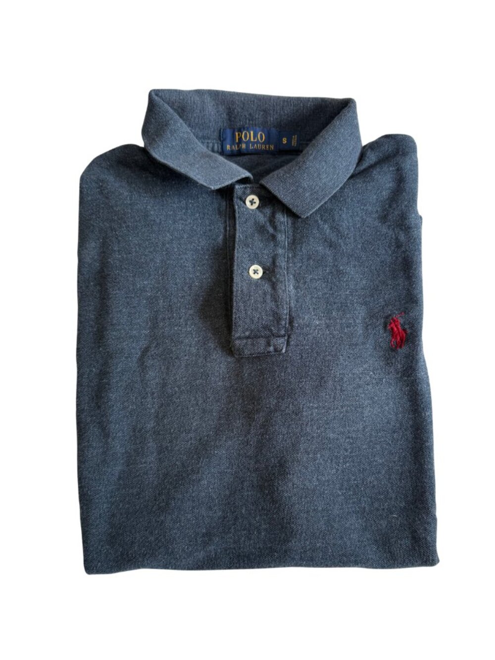 Polo Ralph Lauren Navy Blue Polo Shirt Red Pony - Small